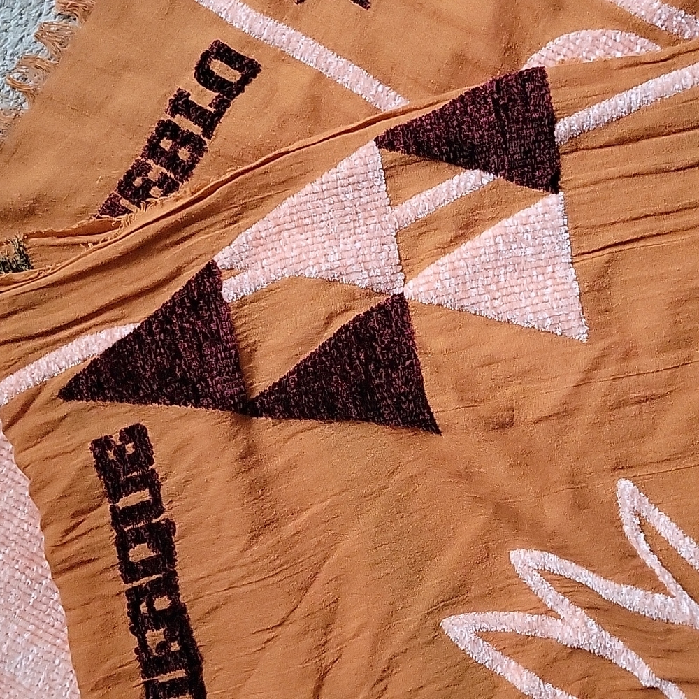 Madewell Orange Graphic Scarf - Picture 7 of 9